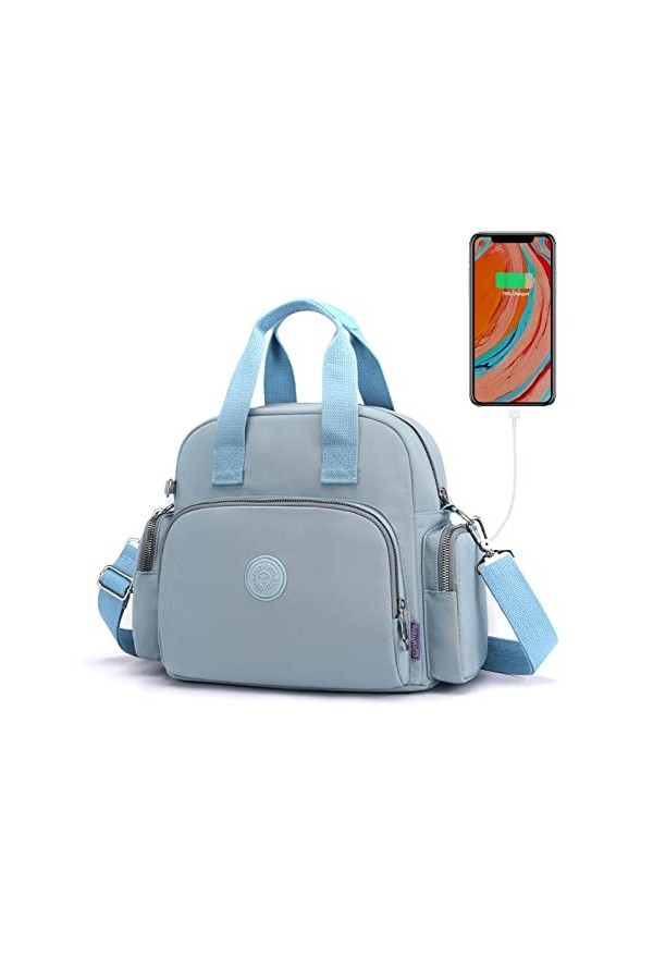 DIRRONA Élégant Femmes Sac à Main Mode Sacs à Bandoulière Multifonction Femme du Quotidien Décontracté Mesdames Sac à Dos Nyl