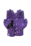 BAOK Gants tricotés pour Femme – Gants tricotés Doux et Chauds en Laine avec Impression os de Chien, moufles élastiques et So