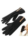 Gants tactiles classiques pour écran tactile dhiver pour femme - Gants tactiles pour écran tactile - Doublé chaud - Moufles 