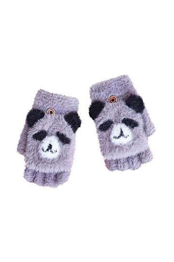Gants pour enfants tricotés en velours décontracté avec motif à rabat chaud et mignon gant multifonction pour lhiver