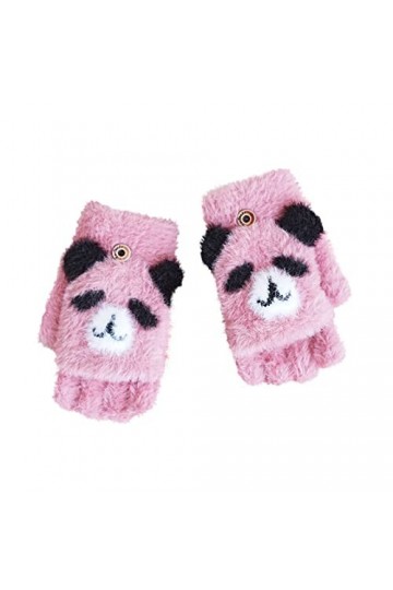 Gants pour enfants tricotés en velours décontracté avec motif à rabat chaud et mignon gant multifonction pour lhiver