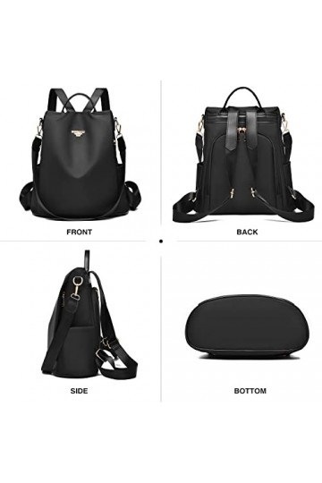 shepretty Femme Anti-vol Sac à Dos imperméable, 8864Noir