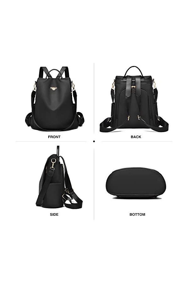 shepretty Femme Anti-vol Sac à Dos imperméable, 8864Noir