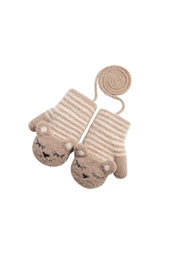 Moufles en peluche rembourrées pour bébé - Chaudes - Coupe-vent - Gants pour enfants