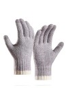 Gants moufles dhiver pour homme et femme - Chaud - Pour lhiver - Garde au chaud - Gants en tricot - Poignets élastiques - G