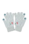 Eauptffy 1 paire de gants chauffants en laine sans doigts moufles animaux - Gants chauffants pour femmes et filles - Avec rab
