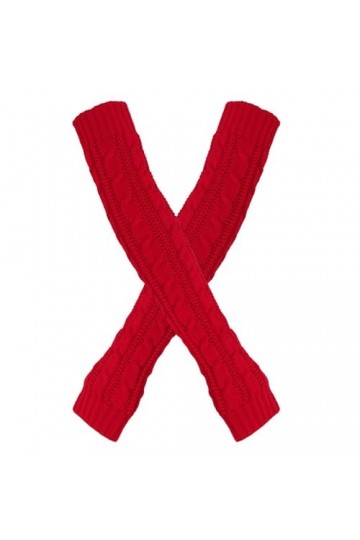 YANFJHV Gants longs chauds épais en laine 8 manches de personnage automne et hiver manches sans doigts tricotées boucles dor