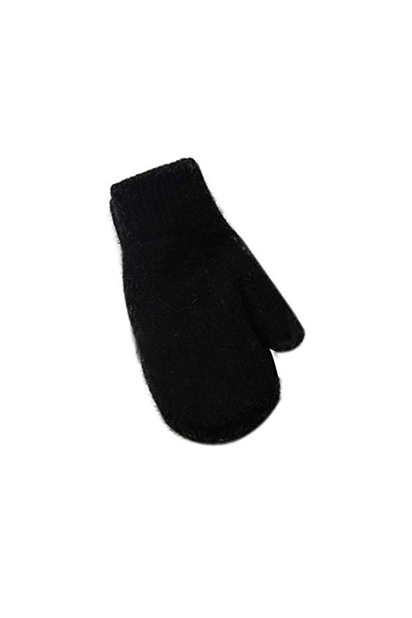 newrong Gants Hiver Double en Fourrure Thill Femme Noir Taille Unique