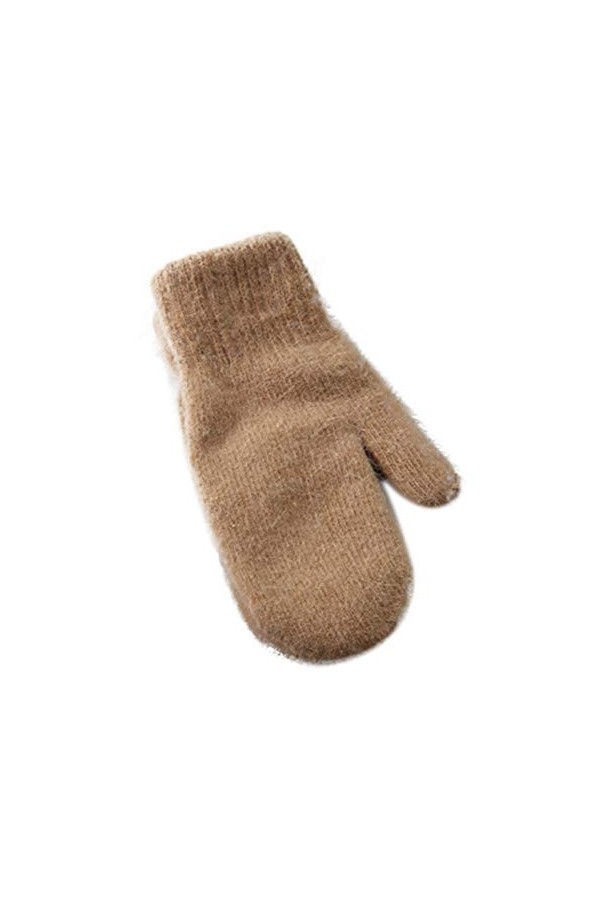 newrong Gants Hiver Double en Fourrure Thill Femme Noir Taille Unique