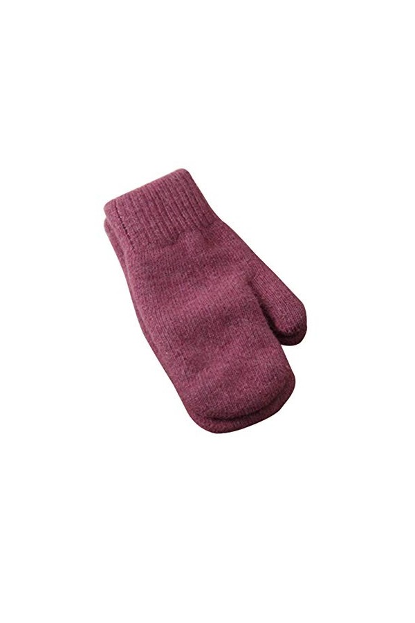 newrong Gants Hiver Double en Fourrure Thill Femme Noir Taille Unique