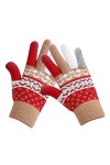 YANFJHV Gants chauds en tricot extensible pour homme et femme - Moufles dhiver au chaud - Impression dépissure - Gants en t
