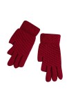 Moufles pour femme isolées par temps froid 23 cm Gants dhiver tricotés pour adulte Gants Mitaines pour homme, bordeaux, tail