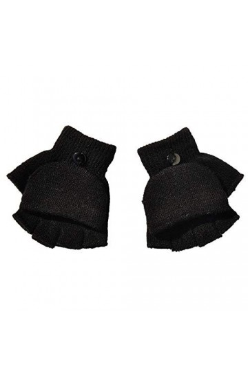 Moufles pour femme par temps froid - Hiver - Rabat - Pour lhiver - Pour bébé - Mitaines - Gants pour filles, Noir , taille u