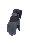 Moufles de sport coupe-vent pour enfants de 6 à 11 ans, gants pour femme, par temps froid, chauffés, Noir , taille unique