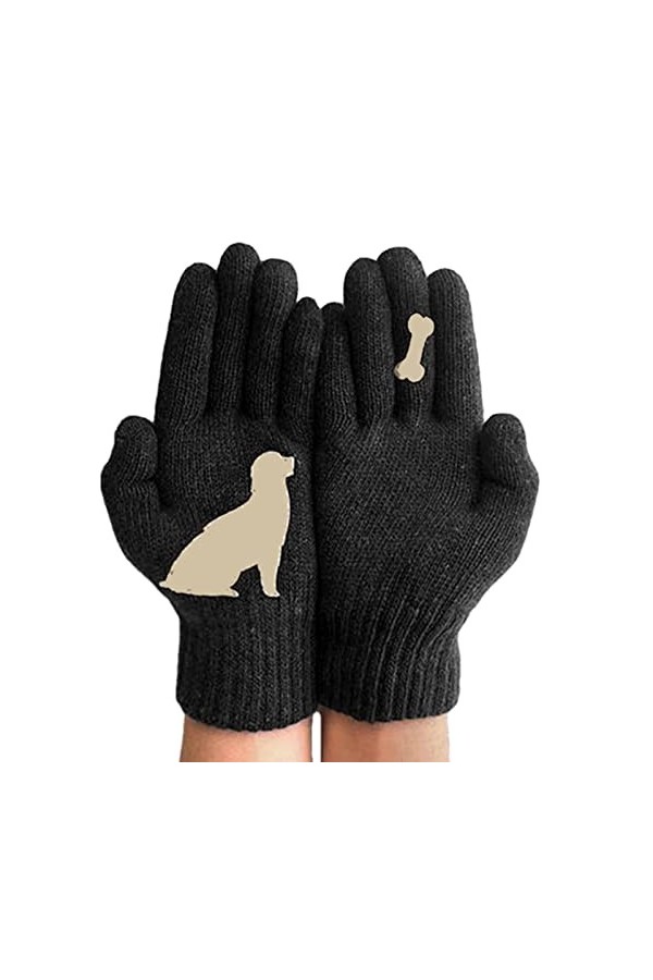 Halatua Gants dhiver pour femmes – Gants chauds en tricot pour femmes, moufles élastiques et souples pour les mains