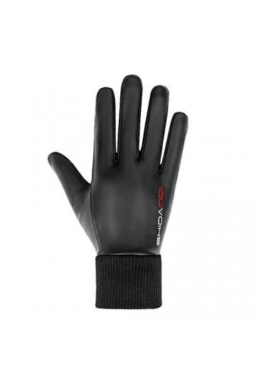 Gants sans doigts en cuir synthétique pour homme - Rembourrés - Chauds - Imperméables - Coupe-vent - Respirants - Sans doigts