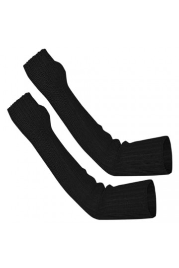 YANFJHV Femmes Hiver Poignet Bras Chauffe-bras Solide Tricoté Long Mitaines Mitaines Mitaines Moufles Cagoule Femme Hiver Élé