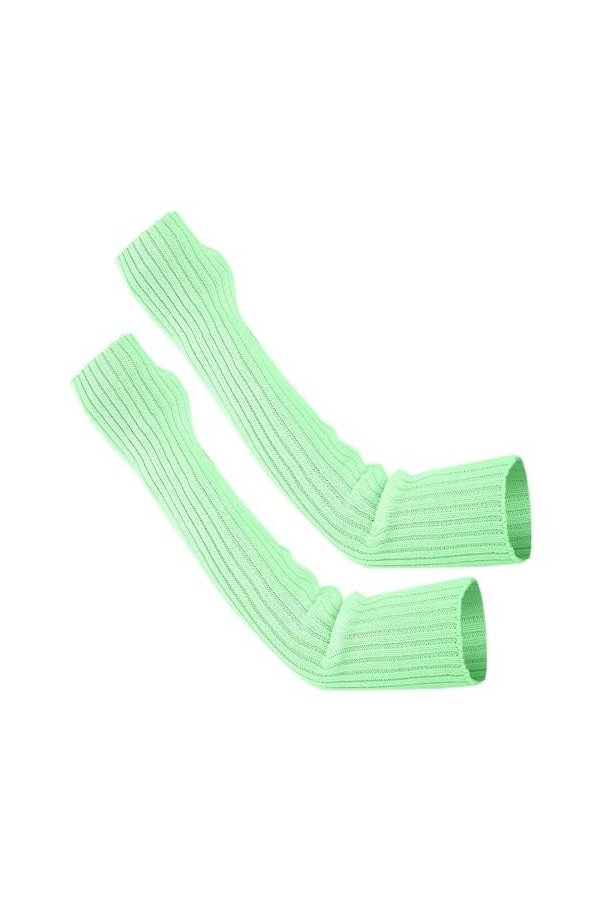 YANFJHV Femmes Hiver Poignet Bras Chauffe-bras Solide Tricoté Long Mitaines Mitaines Mitaines Moufles Cagoule Femme Hiver Élé