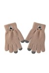 YANFJHV Gants dhiver pour femme - Gants chauds en tricot - Manchette élastique - Gants SMS - Gants en maille - Couleur chair