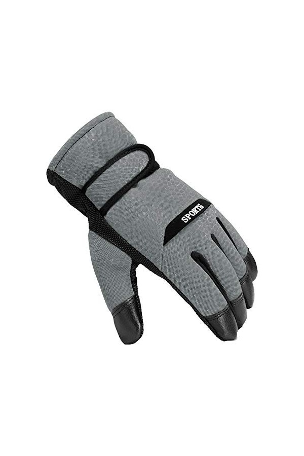 Gants pour femme résistants au gel pour le ski et lhiver et les gants chauds pour femme par temps froid, gris, taille unique