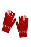 Gants dhiver chauds en velours pour femme - Gants dextérieur en tricot - Gants de ski pour homme, Noir , taille unique