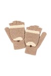 JUNGEN Gants dhiver Femmes Fille Moufle Tricoté Hiver Gants Chaud Mitaines Kaki 