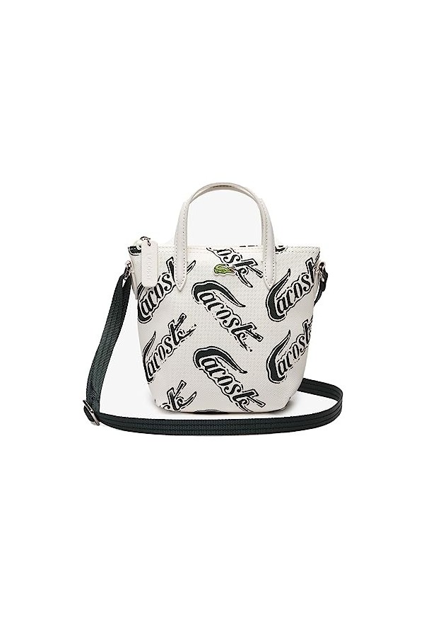 Lacoste petit sac cabas L.12.12 Concept Croc Femme Farine Sinople