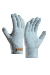YANFJHV Hiver Femmes Garder Au Chaud Écran Tactile Gants Tricotés Manchette Élastique Doux Gants Doigts Complet Moufles Mains
