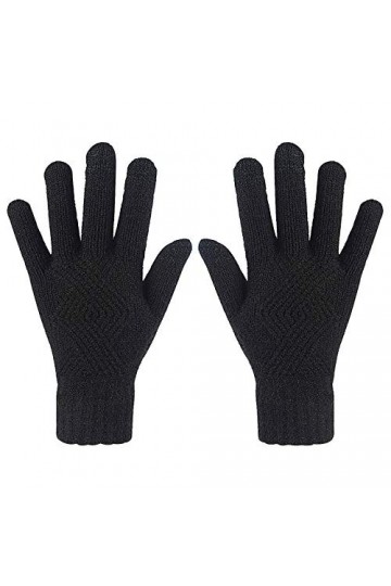 Gants moufles dhiver chauds en laine tricotée pour écran tactile pour homme et femme
