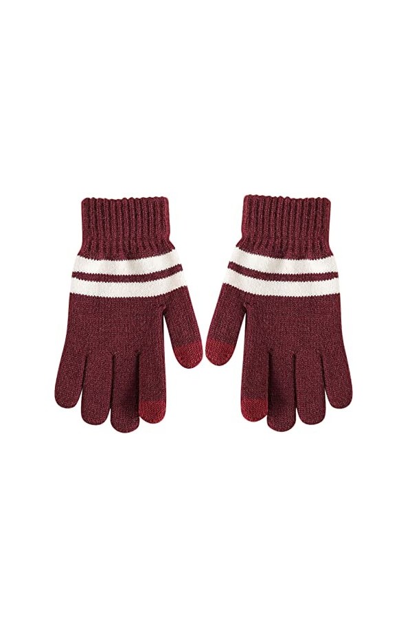 YANFJHV Gants chauds en tricot extensible pour lhiver - Gants en tricot - Moufles en tricot - Unisexe - Moufles chaudes en t
