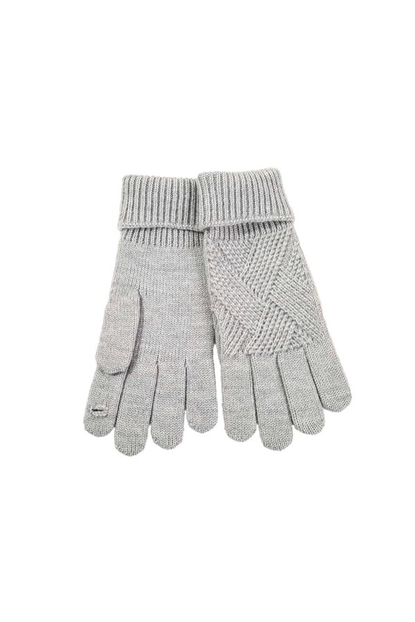 Tuelaly 1 paire de gants extensibles pour femme - Moufles allongées pour écran tactile - Couleur unie - Tricot fendu - Gants 