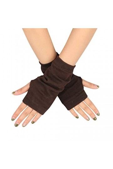 Gants longs dhiver moufles tendance mitaines tricotées mitaines sans doigts chauffe-pouls gants thermiques, d, taille unique