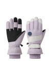 Gefomuofe Gants en cuir pour femme Bowknot Gants chauds en cuir dagneau véritable et doublés de laine de cachemire Gants dh