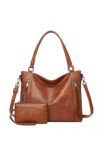 VINBAGGE Sac a Main Femme en PU Sac Fourre Tout Femme Ensemble Petit Sac Dépaule Sac Bandoulière Cabas Sacs Portés Main de 2