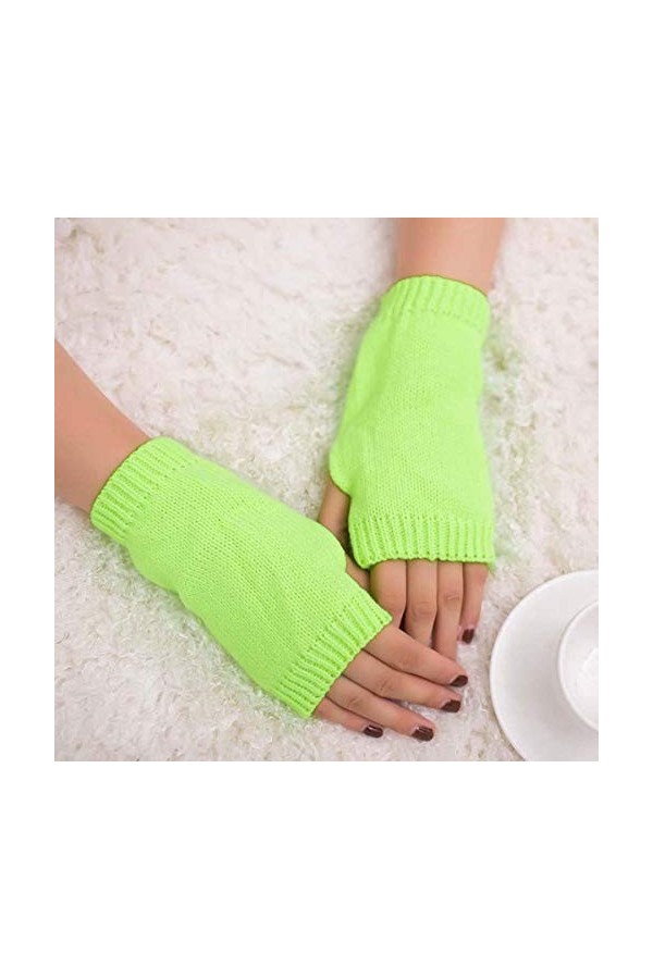 liangp Mitaines en cachemire mitaines chauffe-mains chauffe-bras pour femme - Mitaines en tricot fin - Mitaines chauffe-mains