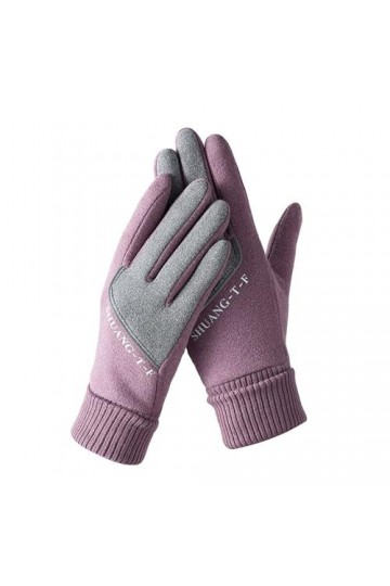 Gants tactiles pour femme - Moufles dhiver en tricot - Couleur unie - Moufles à motifs - Moufles en coton - Gants dhiver en