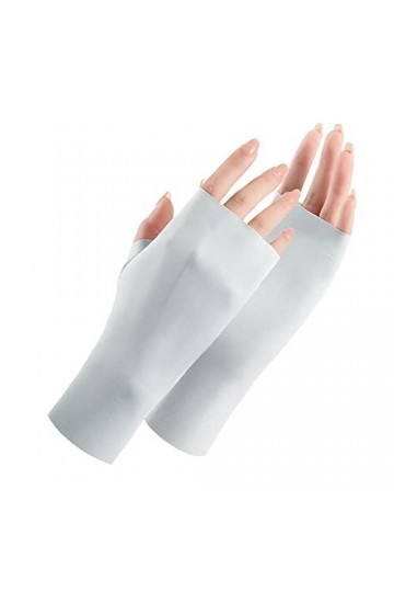 Gants dété UV Mitaines Semi-doigt Conduite Gants de glace Gants de crème solaire Respirant Doigts Moufles C3C6 Moufles Demi 