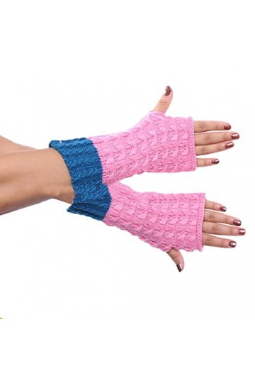 NIUREDLTD Gants Mitaines Mitaines Gants Tricotés Manches pour Femmes Noir Long Unisexe pour Moufles Taille Unique, a, taille 