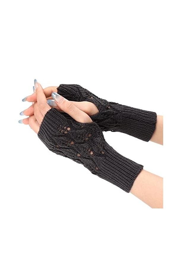 NIUREDLTD Mitaines Mitaines Poignet Gants Cosplay Bras Gants Tricotés Hiver Automne Jambes Chauffe-mains Moufles Douces Chaud