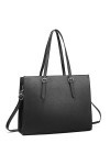 YILCER Sac Ordinateur Femme Sac Cabas Femmes Grande Sac à Main Cuir PU Sac Ordinateur 15.6 Pouces Sac Cours Lycee