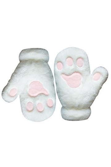 A/V Cat Claw Paw Gants dhiver en peluche épaisse pour femme Motif chat