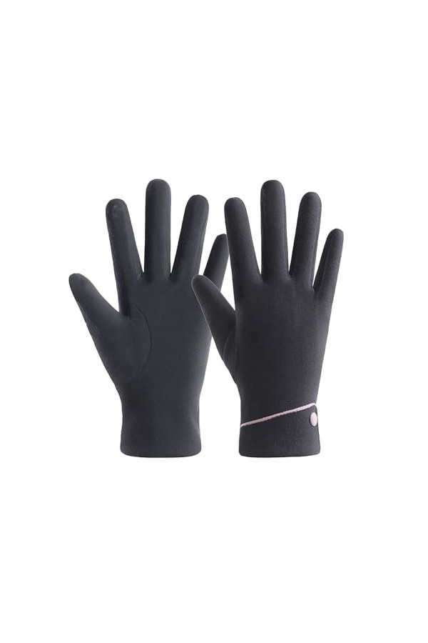 Gants dhiver pour homme et femme - Écran tactile thermique - Antidérapants - Doublure - Coupe-vent - Écran tactile - Gants d
