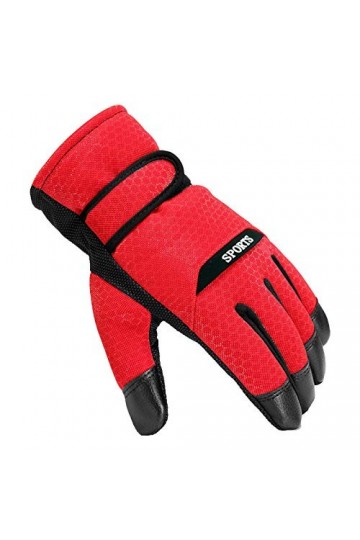 Gants pour femme résistants au gel pour le ski et lhiver et les gants chauds pour femme par temps froid, Rouge, taille uniqu