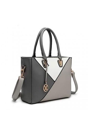 Miss Lulu Sac à Main pour Femme Sac Cabas Sac à Bandoulière Cuir PU en Forme de V