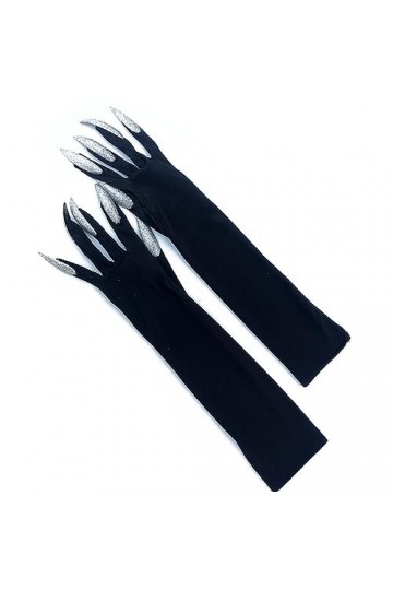 hahuha Moufles pour femme isolées par temps froid, gants de costume dHalloween avec ongles, gants de fête, jouets amusants, 