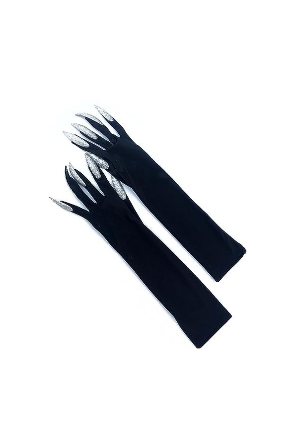 hahuha Moufles pour femme isolées par temps froid, gants de costume dHalloween avec ongles, gants de fête, jouets amusants, 