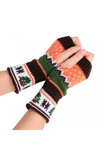 Allbestop Gants Chauds Gants en Coton sans Rayures,Gants Cheminée Mitaines Laine Femme Moufles Ski Homme Gants Tactile Femme 