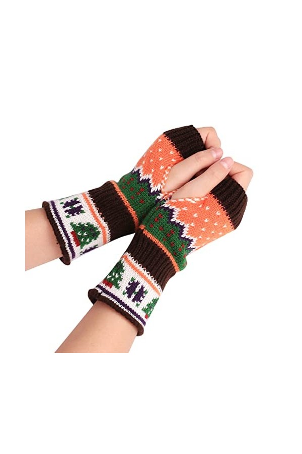 Allbestop Gants Chauds Gants en Coton sans Rayures,Gants Cheminée Mitaines Laine Femme Moufles Ski Homme Gants Tactile Femme 