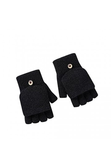 LOIJMK Gants thermiques à rabat décontractés épais et chauds de couleur unie pour femmes Gants gris, b, taille unique