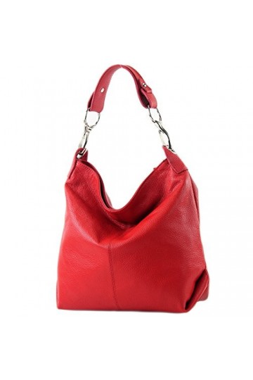 modamoda de - épaule ital/sac à bandoulière en cuir T168, Couleur:rouge